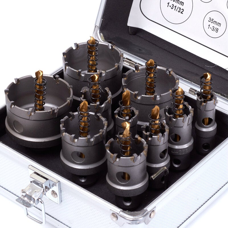 6pcs 16-65mm TCT Hole Saw Cutter Titanium Coated Drill Bit for Stainless Steel Alloy