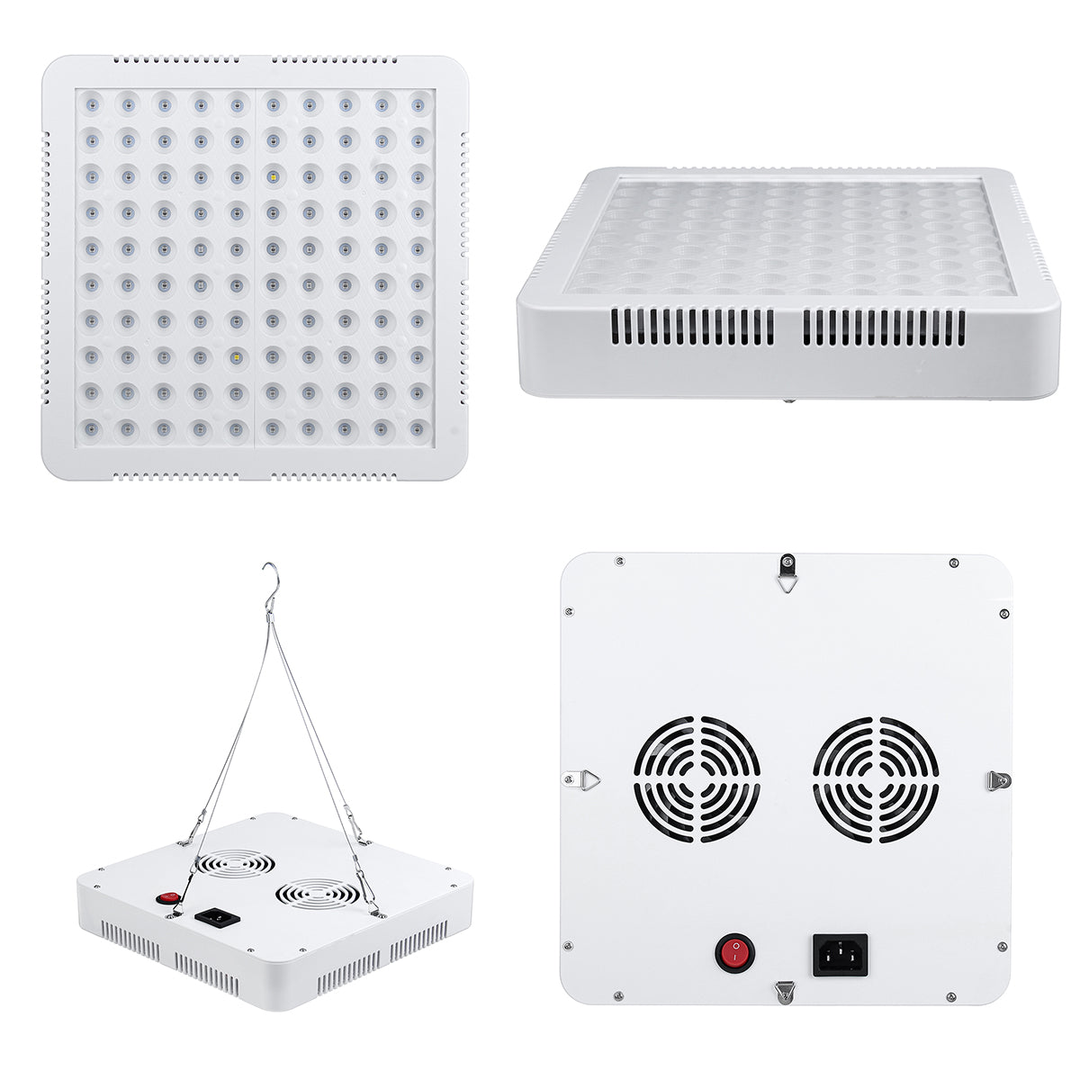Full Spectrum LED Grow Light Growing Lamp For Hydroponic Plant + 2 Fan New