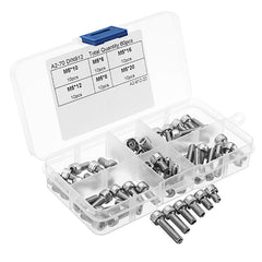 60Pcs M5 Stainless Steel 6-20mm Hex Socket Cap Head Screw Allen Bolt Assortment Kit