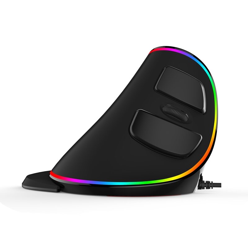 Wired Vertical RGB Gaming Mouse 6 Buttons 4000DPI Ergonomics Optical Right Hand Mice For PC Laptop