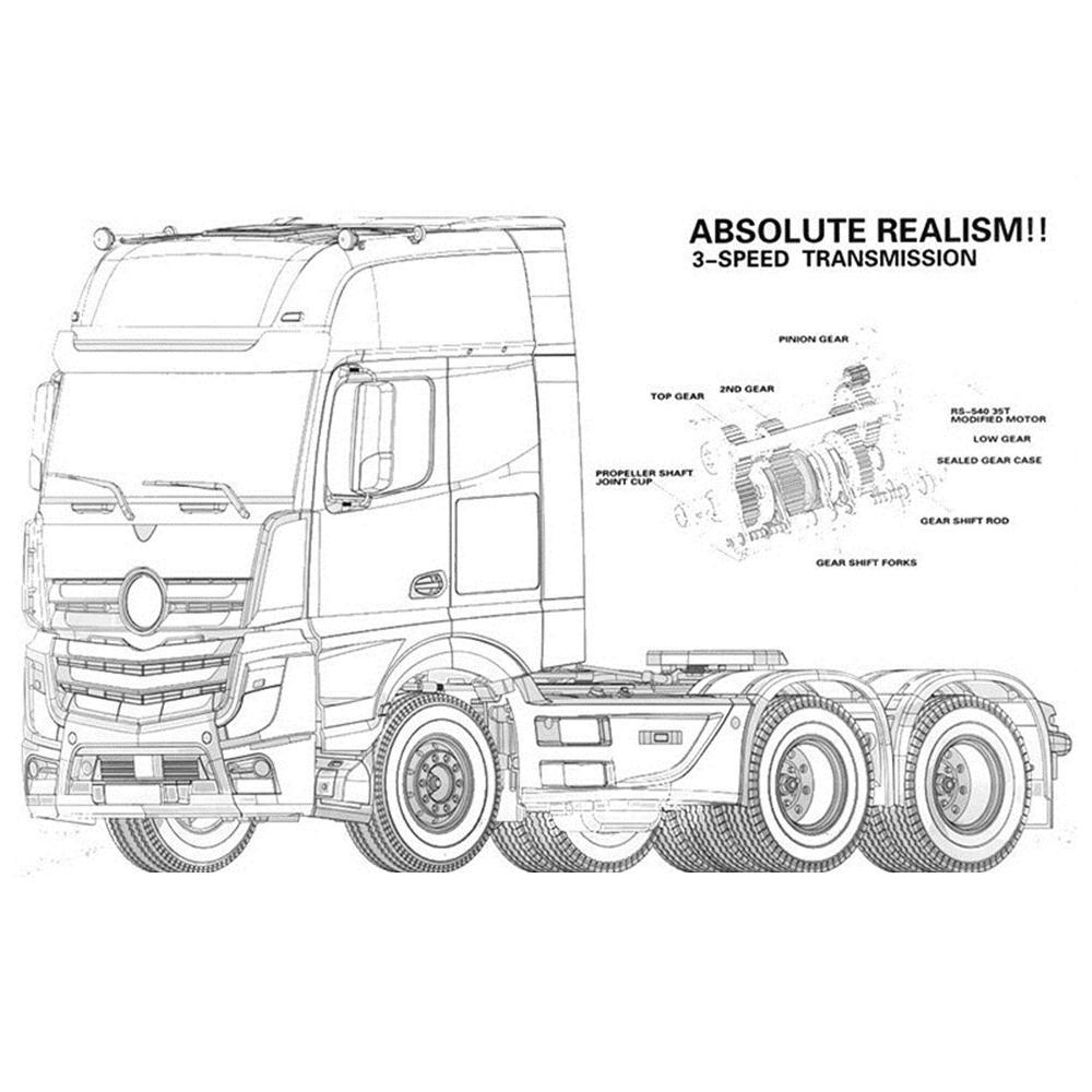Remote Control Head Tractor Trailer RC Car Truck Vehicle Models Kit