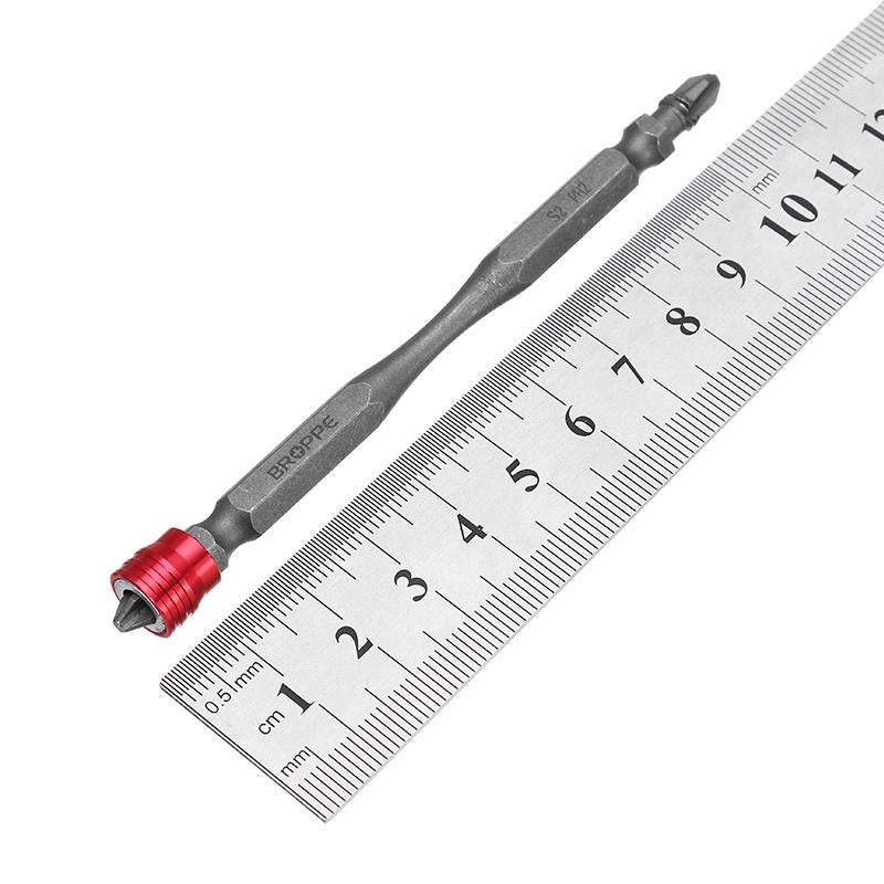 5pcs 110mm PH2 Magnetic Screwdriver Bits Aluminum Ring 1/4 Inch Hex Shank Screwdriver