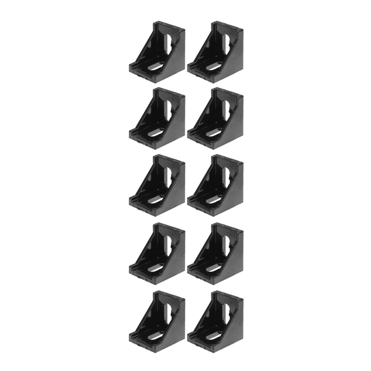 10Pcs 2020 Black Aluminium Angle Corner Joint 2020 Series Aluminum Extrusion 20x20mm Right Angle Bracket Furniture Fittings