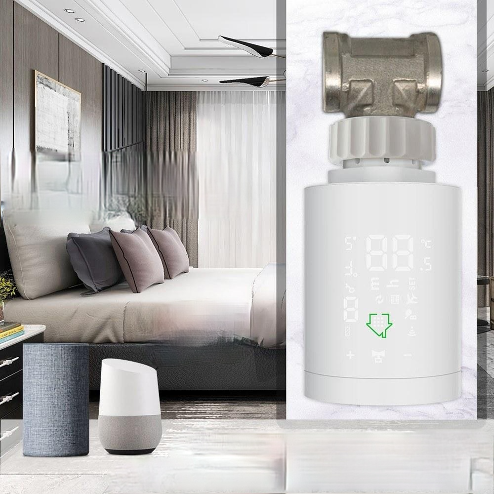 Intelligent Radiator Actuator Programmable Thermostatic Valve Temperature Controller Voice Control via Alexa