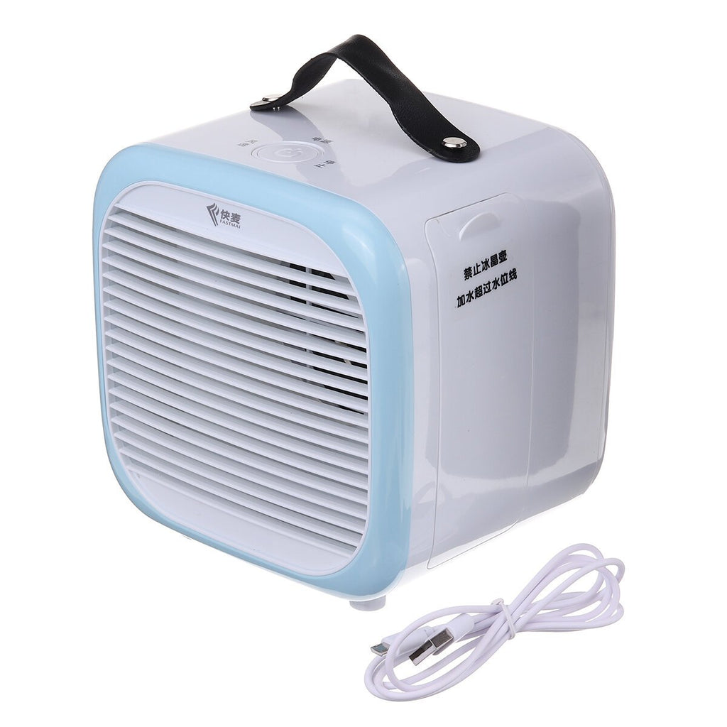 Portable Tabletop Cooler Fan Home 2 Speeds USB Mini Atomization Air Conditioner