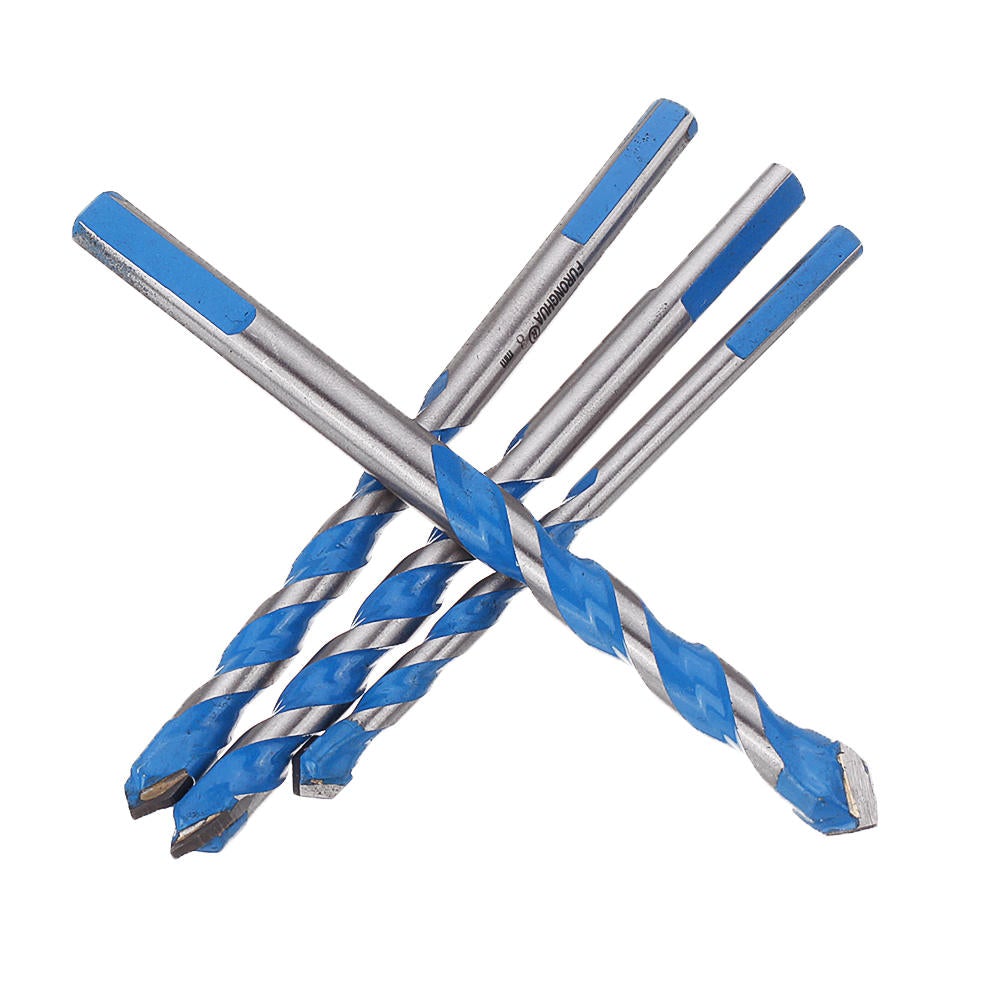 7Pcs Multi Purpose /Construction Carbide Tip Drill Bits Set 4-12mm for Concrete Masonry Ceramics Tiles Wood Plastic Metal Sheets and Aluminum