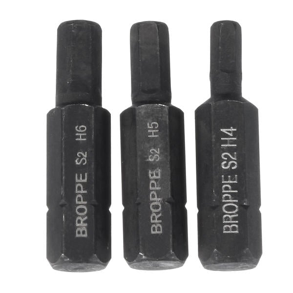 3pcs H4-H6 Hexagon Impact Screwdriver Bits 8mm Hex Shank 36mm Hexagon Screwdriver Bits Set