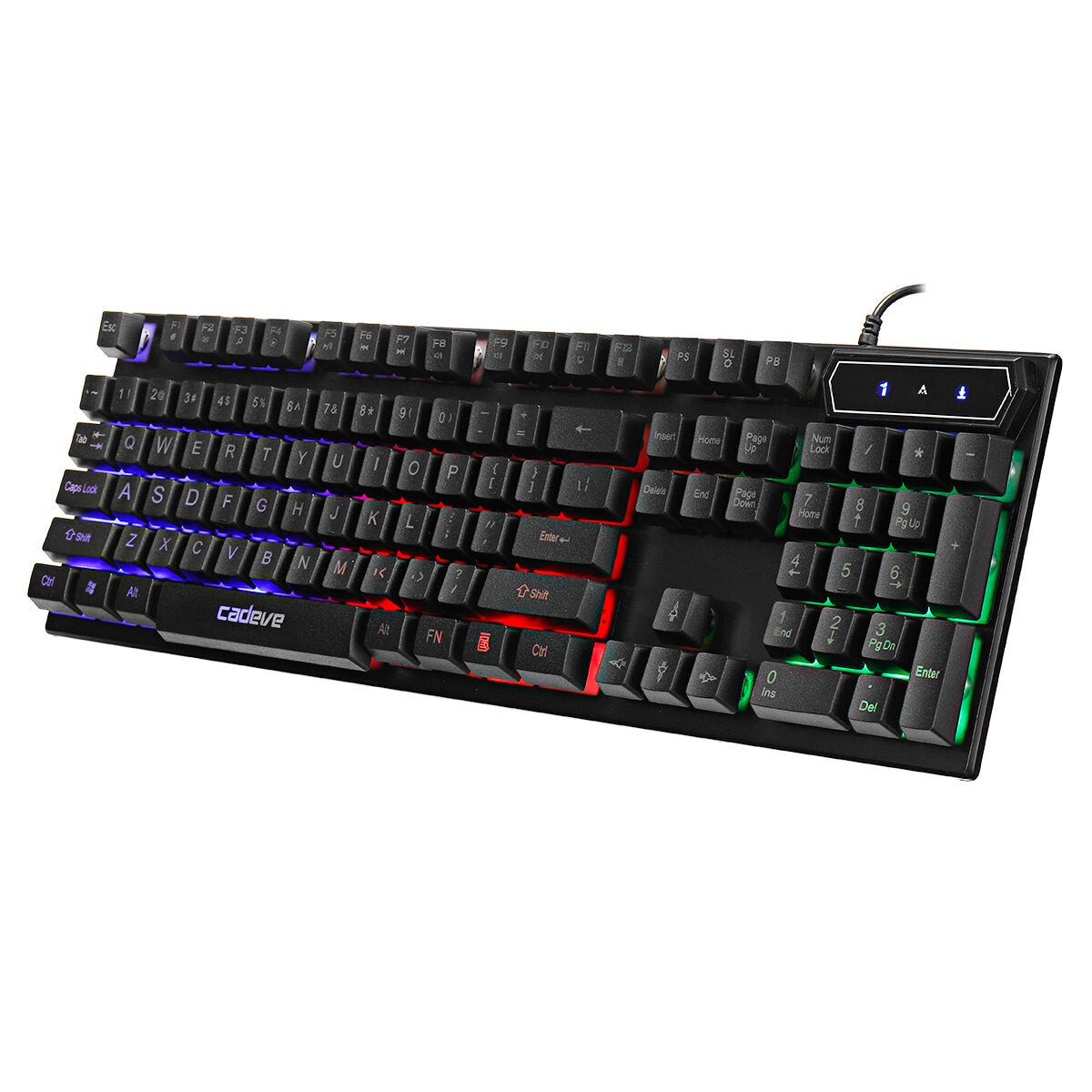 Wired Keyboard & Mouse Set 104 Keys USB Wired Light Transmitting Keyboard Ergonomic Mouse RGB Rainbow Backlit Gaming Keyboard Mouse Combo