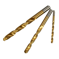 19pcs 1.0-10.0mm HSS Titanium Coated Twist Drill Bit Set for Metal Wood Drilling