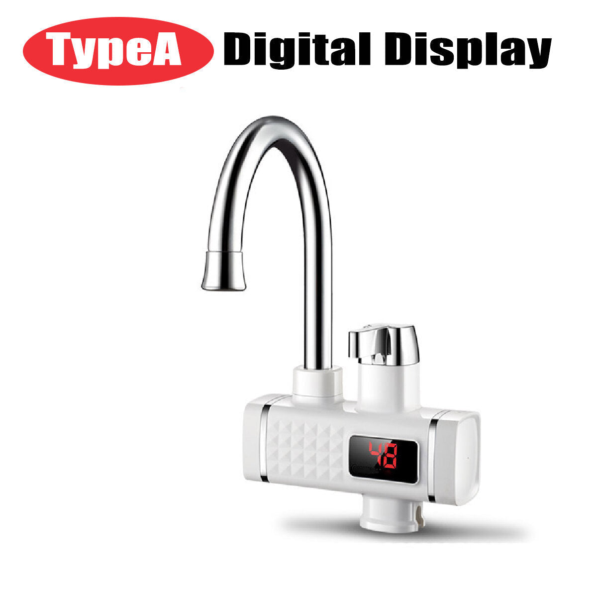 3000W 220V Electric Faucet Instant Tap Heater Rapid Heat Hot Water With Display