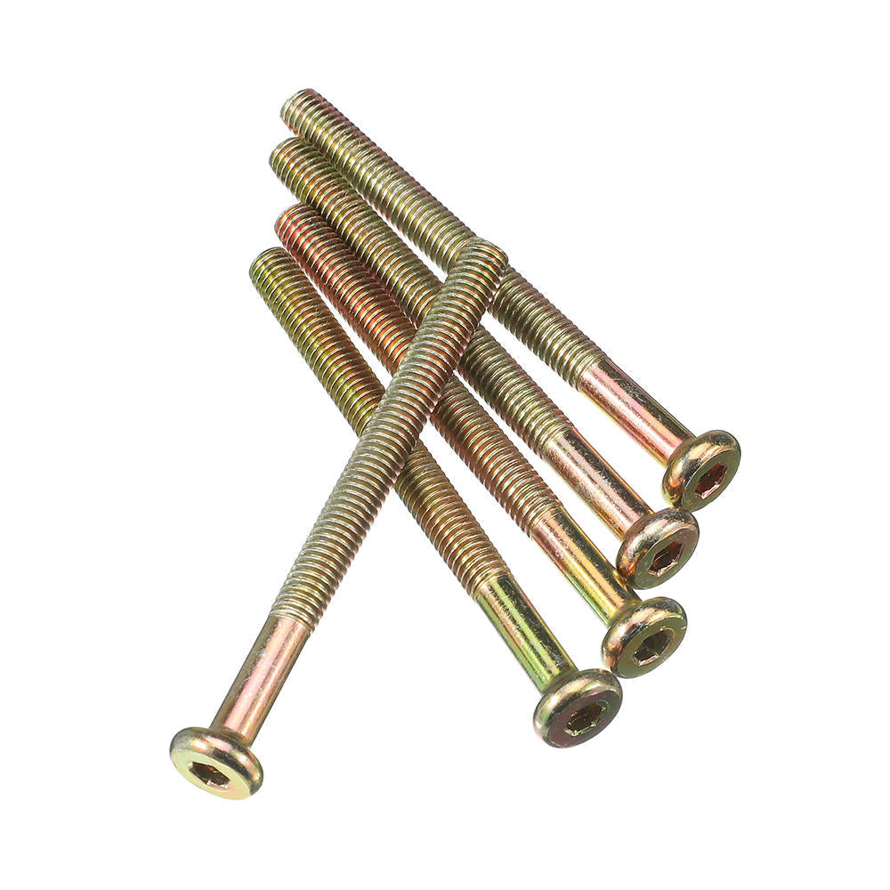 125Pcs High Precision Hex Socket Head Cap Screw Bolts and Barrel Nuts Furniture Connecting Screws Accessories Assortment Kit