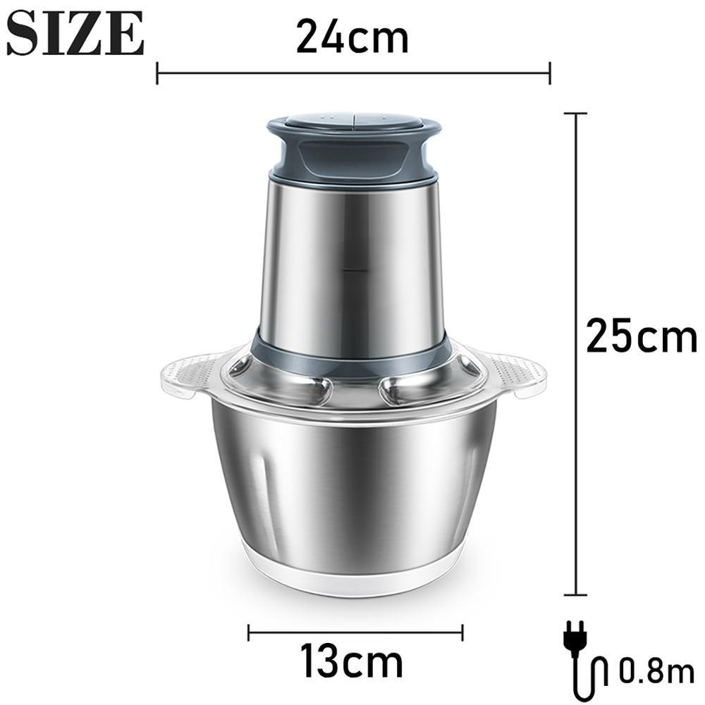 2 Speeds Stainless Steel Electric Vegetable and Meat Grinder