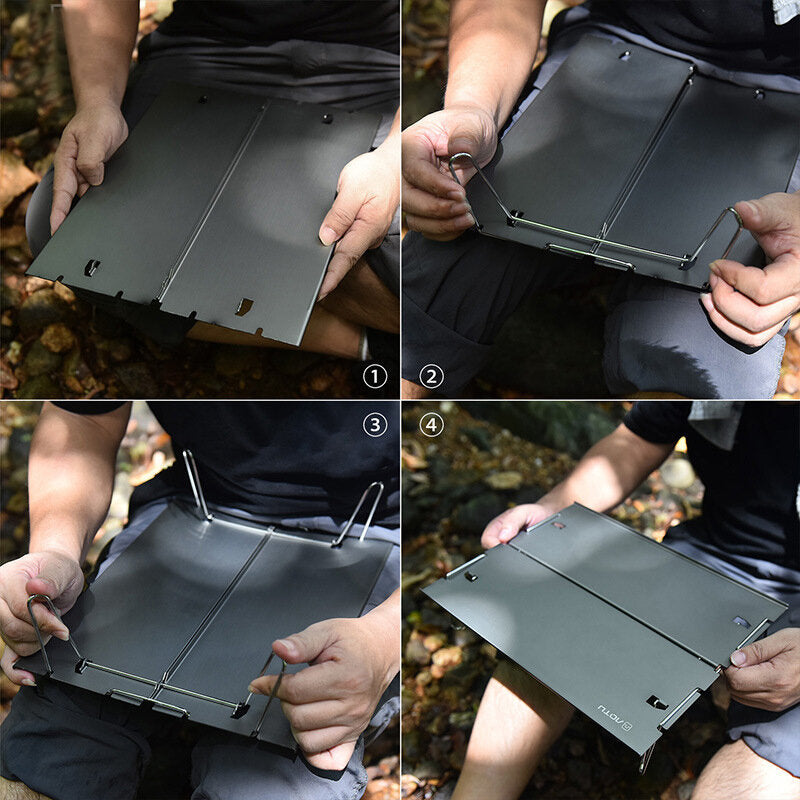 Mini Folding Table Ultra-light Aluminum Detachable Portable Desk for Camping Picnic Beach Cooking with Bag