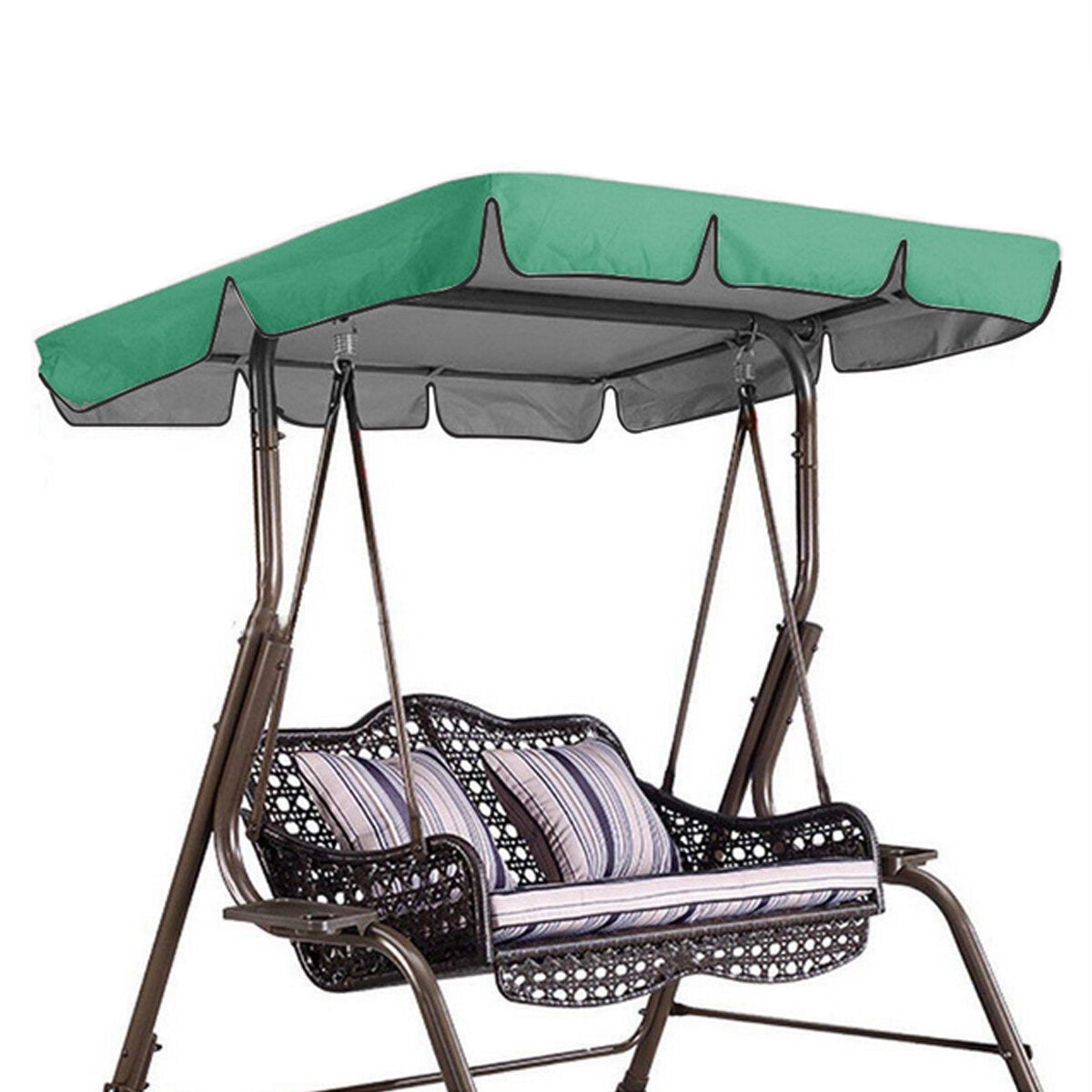 142*120*18CM Two-seat Swing Ceiling Canopy Dust-proof Shade Waterproof for Outdoor Courtyard