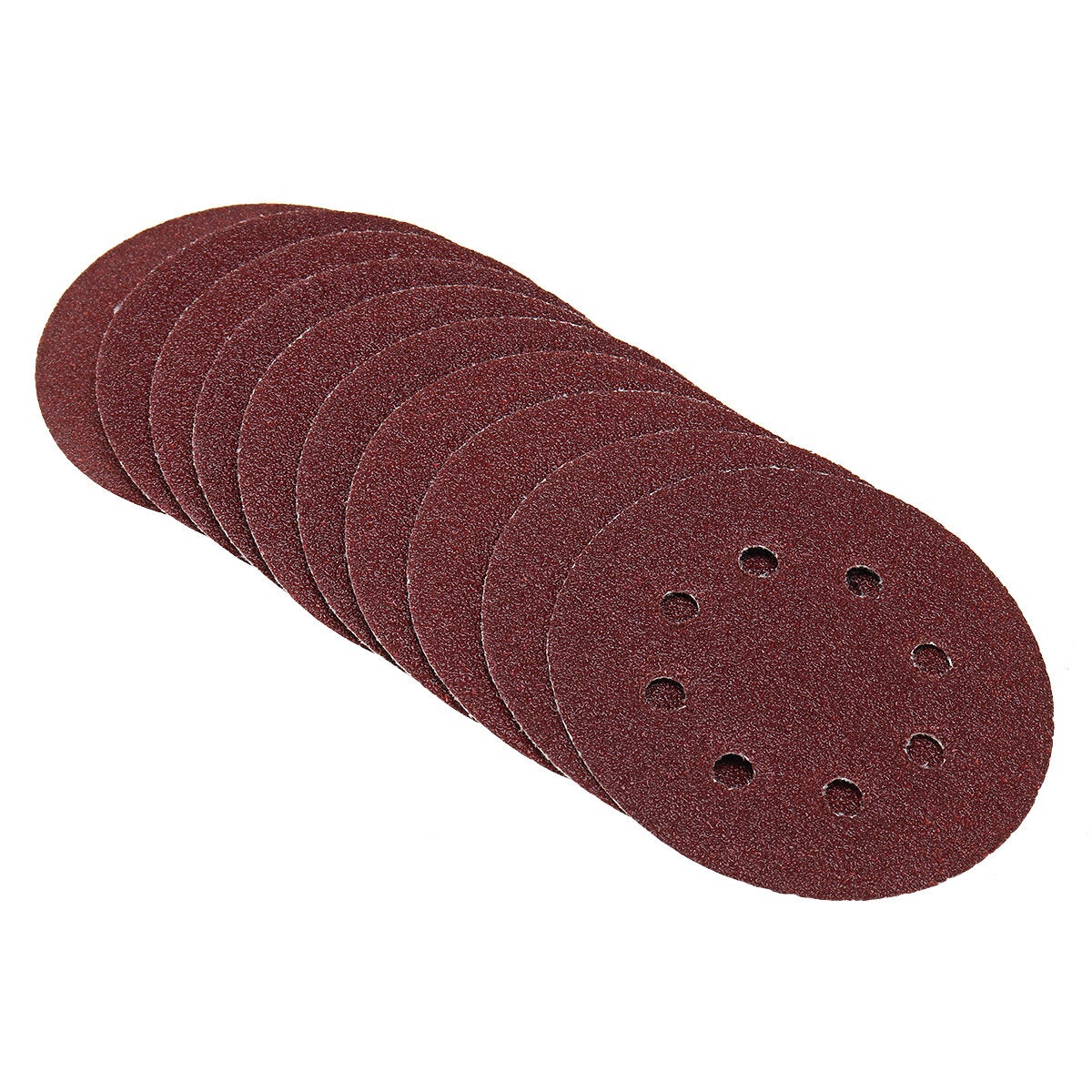 120Pcs 125mm 8-Hole Hook and Loop Sanding Discs 100-320 Grit Sandpaper Abrasive Paper for Polishing