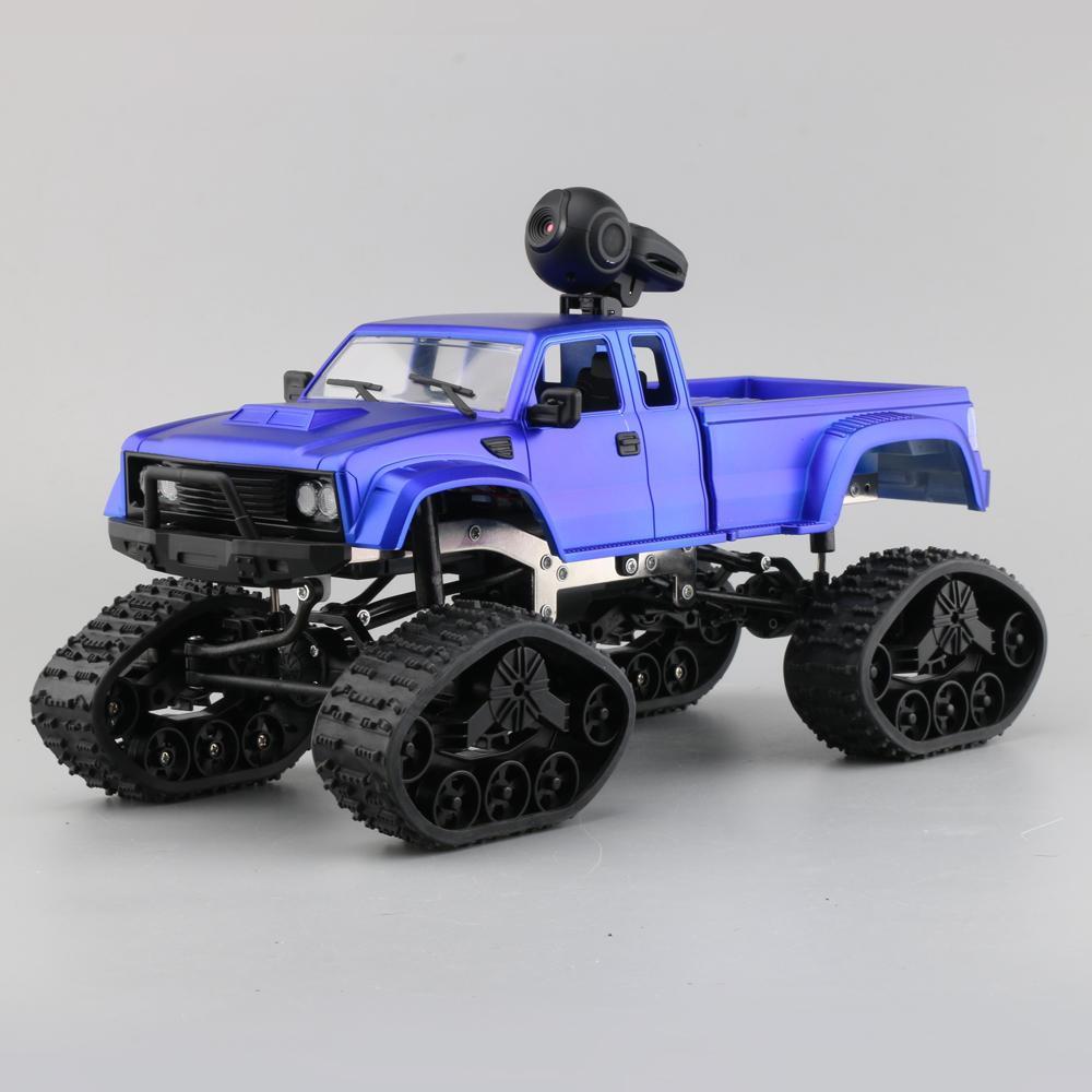2.4G 4WD Rc Car 720P HD WIFI FPV Off-road Military Truck Track Wheel W/ LED Light