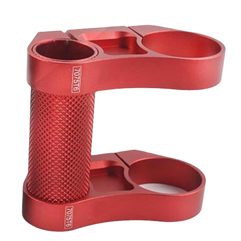 Folding Bike CNC Lightweight 7075 T6 Aluminum Double Stem BMX T-head Tube Adapter 25.4mm 31.8mm