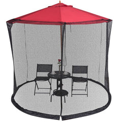 Parasol Mosquito Net Cover Outdoor Garden Umbrella Table Screen Bug Netting