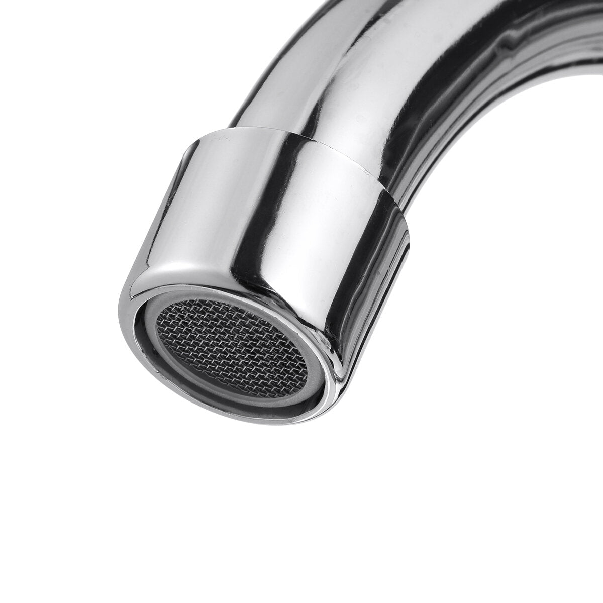 Kitchen Sink Faucet Tap Monobloc Round Mixer Twin Lever Handle