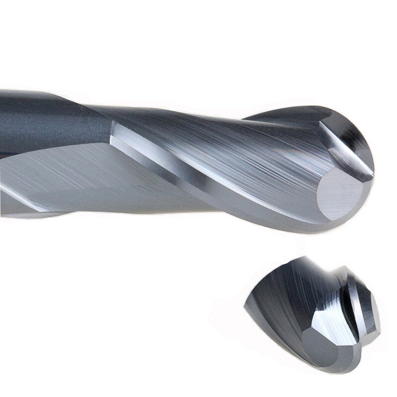 R0.5-R6mm TiAlN Coating Ball Nose 2 Flute Tungsten Carbide End Mill Cutter