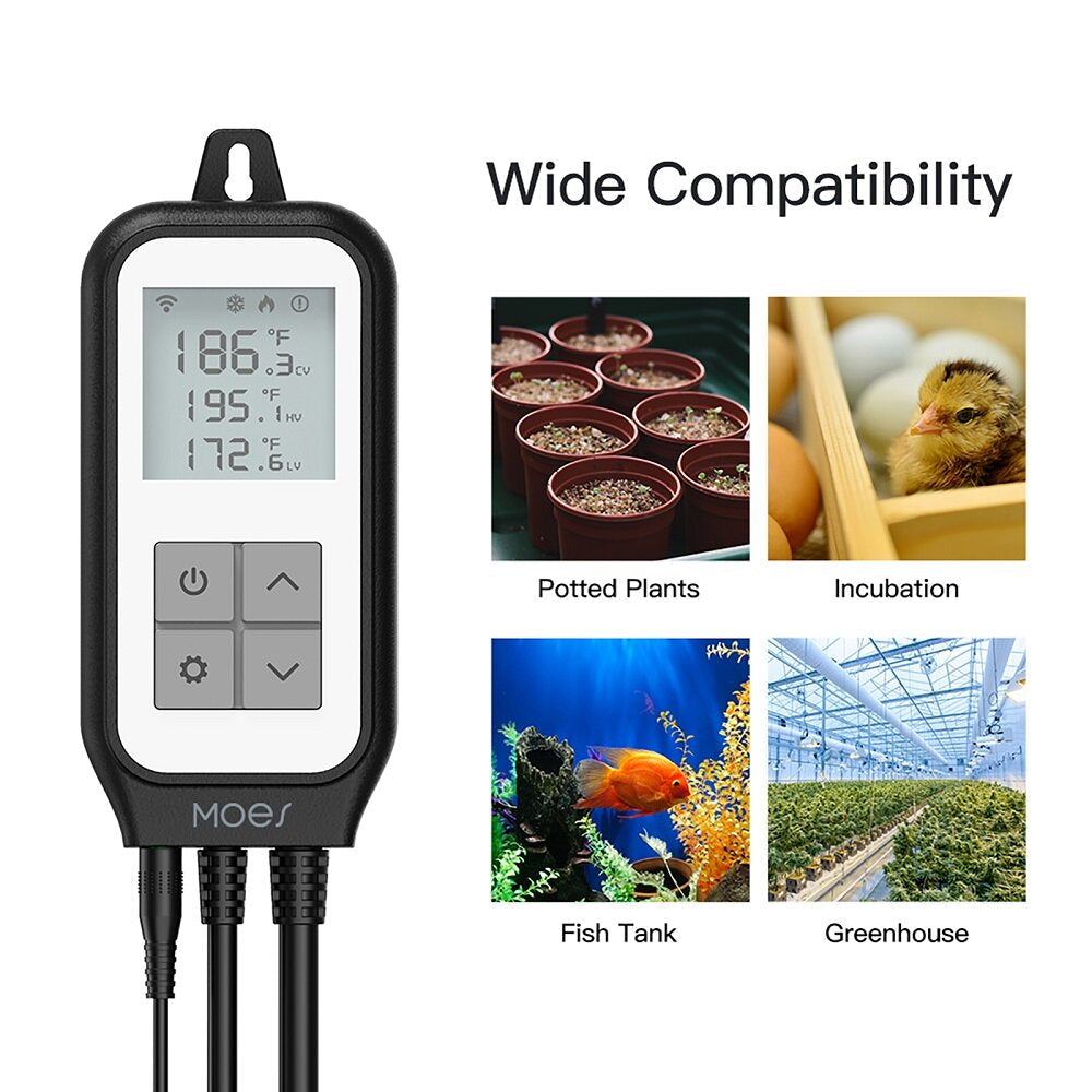 LED Display WiFi Tuya Smart Digital Thermostat Socket App Remote Control Agricultural Household Temperature Regulator AC100-250V