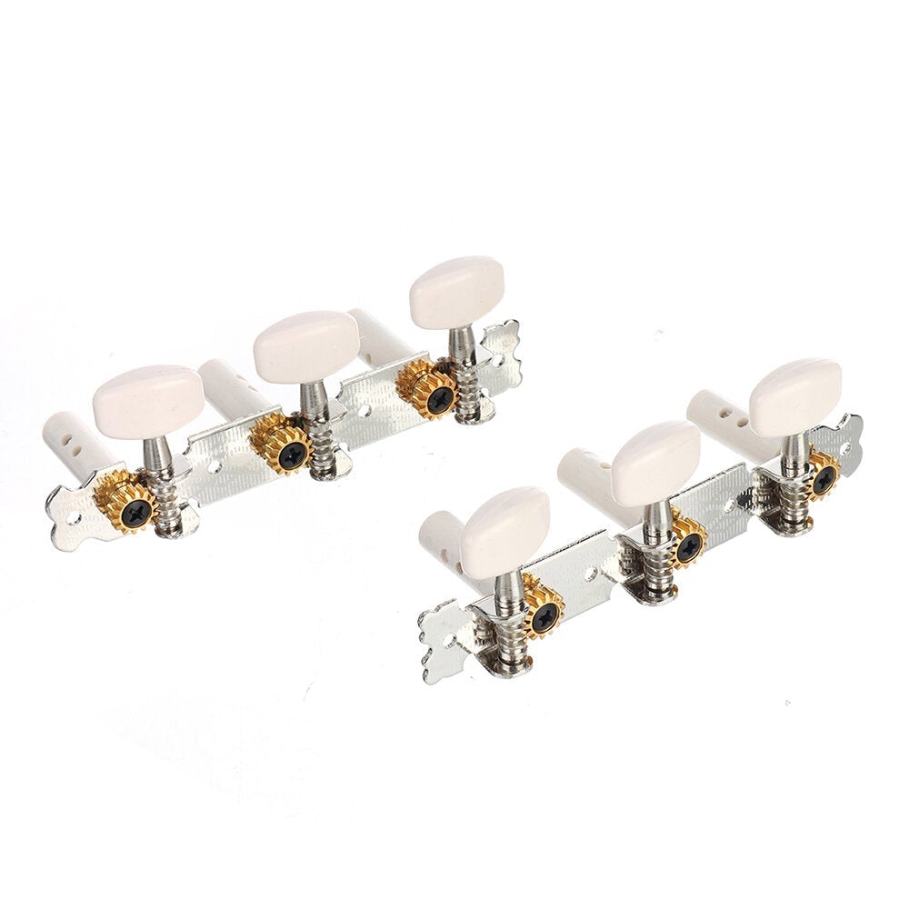 2Pcs Acoustic Classical Guitar Tuning Pegs Machine Heads Tuners Guitar Parts White