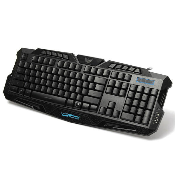 USB 3 Colors LED Backlit Wired Gaming Keyboard