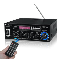 2000W Bluetooth 5.0 Audio Power Amplifier EQ Stereo AMP Car Home 2CH AUX USB FM Radio