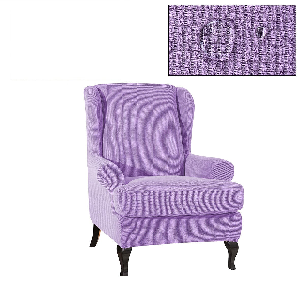 Waterproof Elastic Armchair Wingback Wing Chair Slipcover Protector Covers