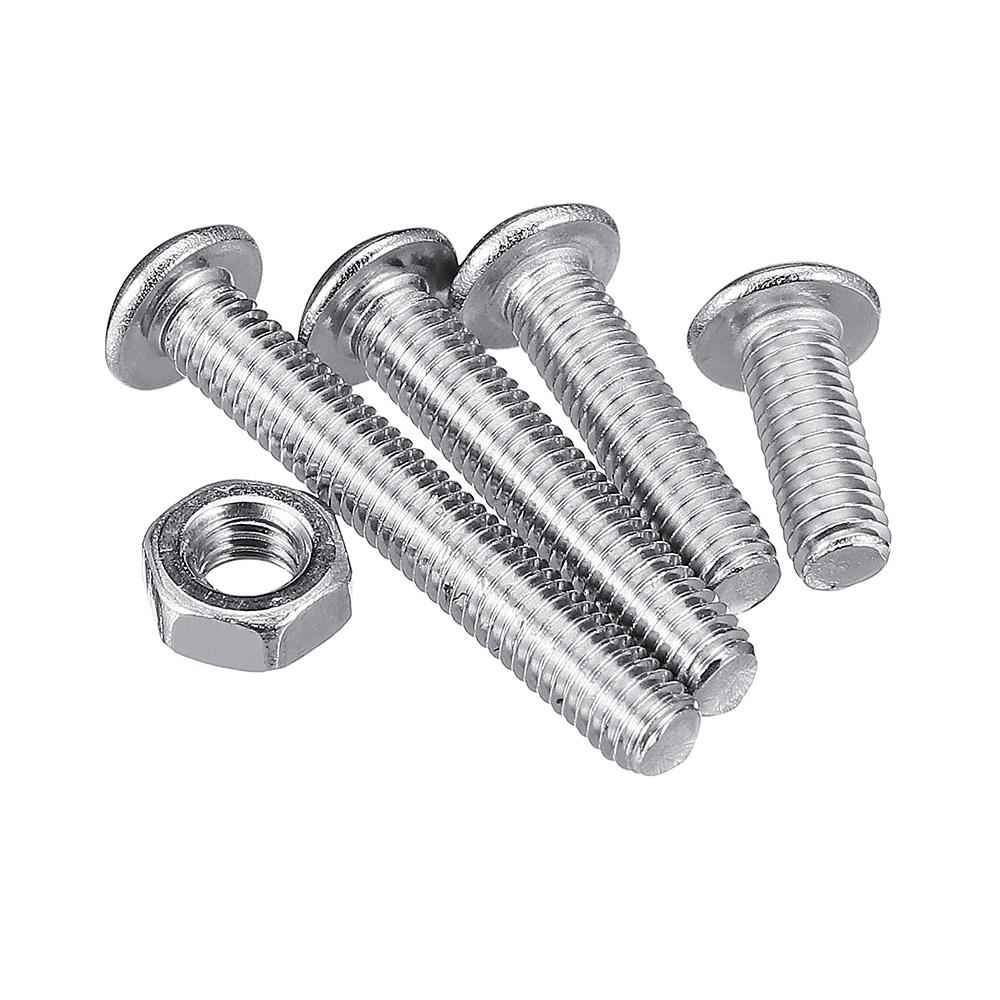 515Pcs M3/M4/M5 Stainless Steel Hex Socket Button Round Head Cap Screw Assortment Set