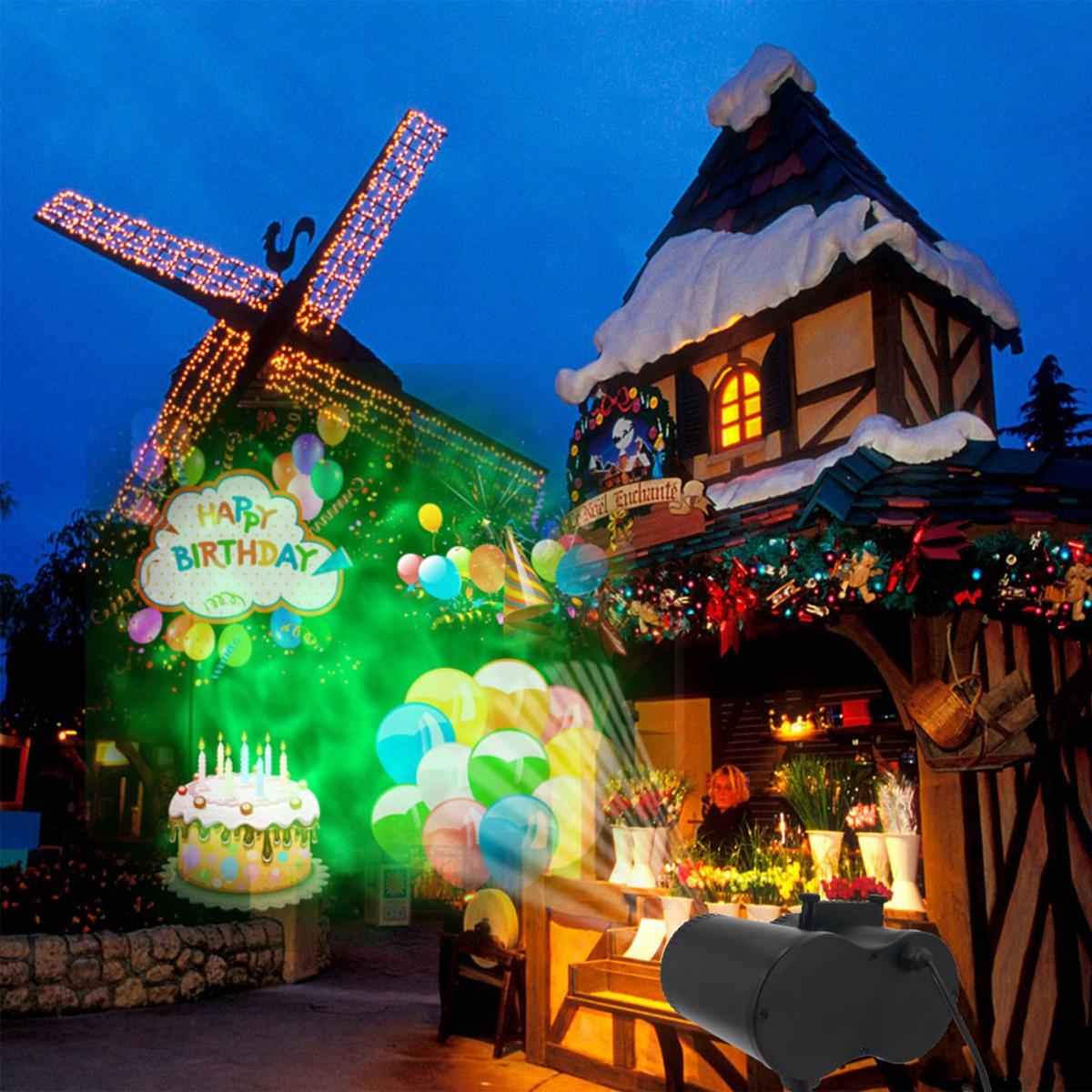 64 Patterns LED Christmas Snowflake Projector Light Outdoor Lawn Lamp Waterproof