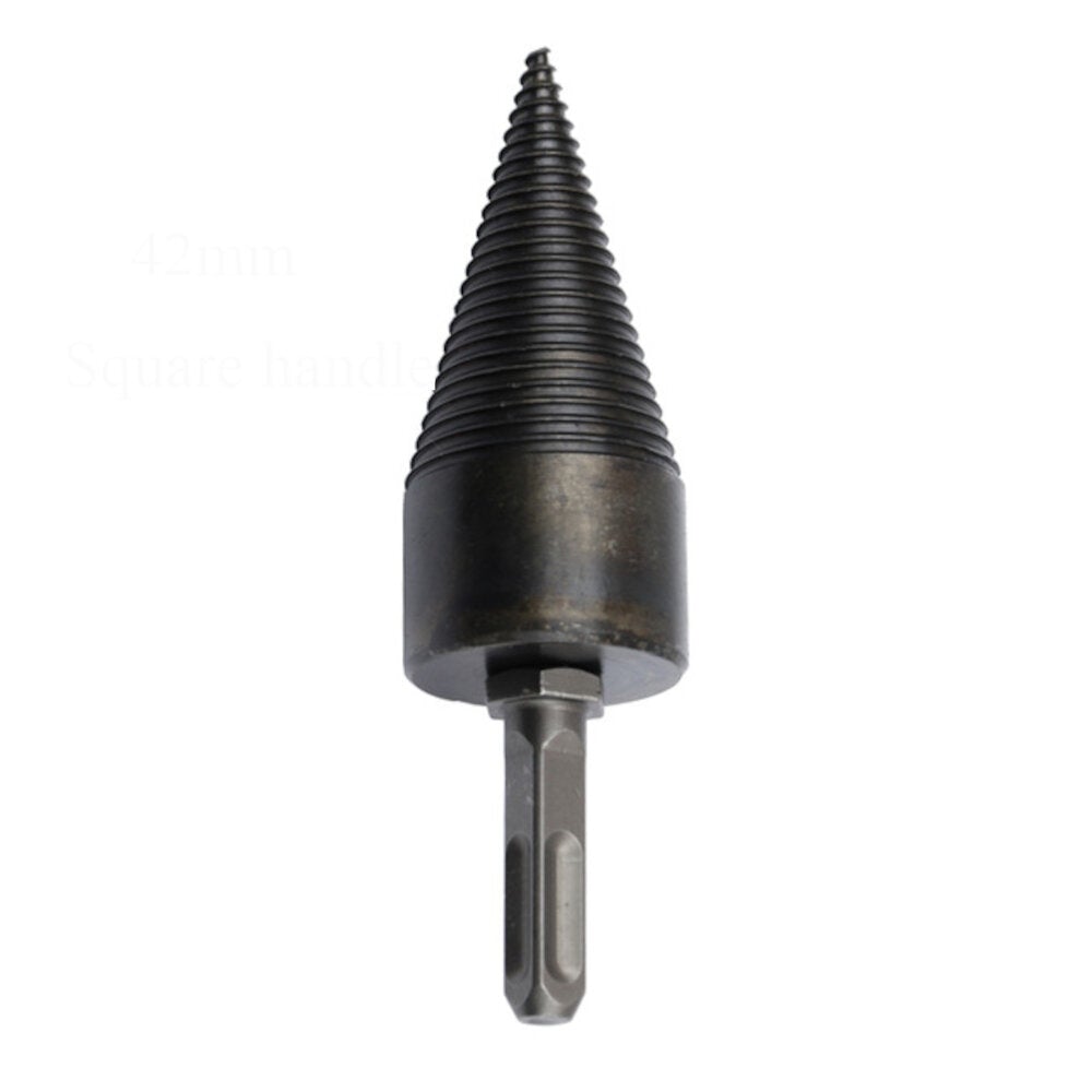 1Pc 32/42mm HSS Round/Square/Hexagonal Shank Firewood Drill Bit Splitter Wood Split Cone For Tree Cutting