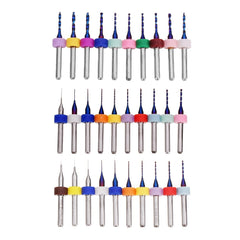 10pcs Upgrade 0.1-2mm Blue NACO Coating PCBCNC Drill Bit for Circuit Boards PCB Drill Bit