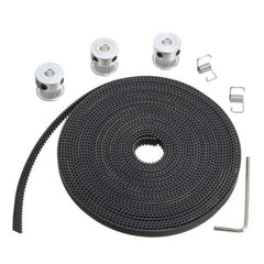5m Timing Belt with 3pcs 5mm Bore Pulley and 2pcs Belt Locking Spring