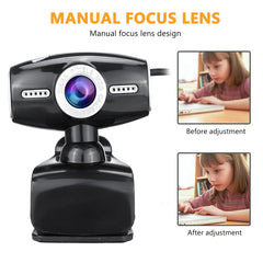 480P USB 2.0 CMOS Image Sensor Webcam with Microphone for Laptop Desktop