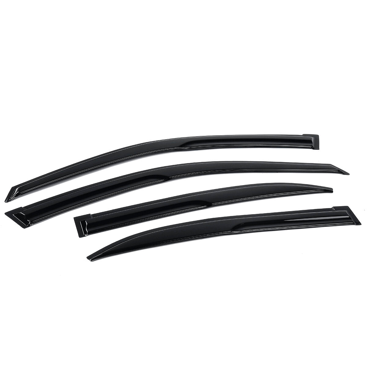 4Pcs Plastic Exterior Visor Vent Shades For Honda Civic 4DR Sedan JDM Wavy Mugen Style 2001-2005 Window Sun Rain Guard Deflector