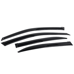 4Pcs Plastic Exterior Visor Vent Shades For Honda Civic 4DR Sedan JDM Wavy Mugen Style 2001-2005 Window Sun Rain Guard Deflector