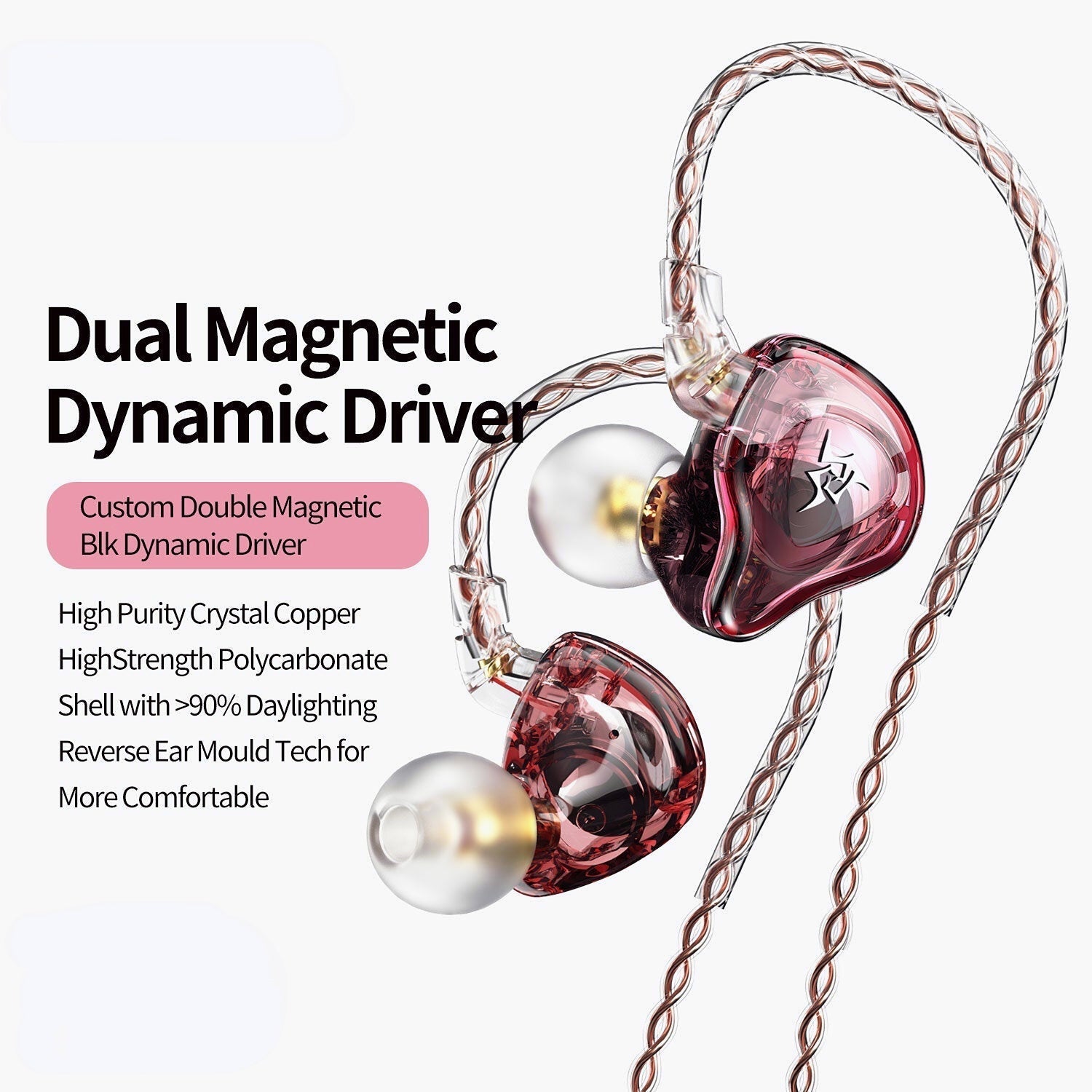 Dynamic In-ear Earphone Drive Hi-Fi Bass Metal Monitor Earphones Running Sport Earphone Noise Cancelling Headset
