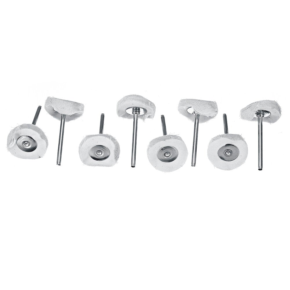 50Pcs 1/8 Inch Shank Polishing Wheel Abrasive Tool Kits Wool Wheel Cashmere Grinding Head Polishing Cloth Wheel