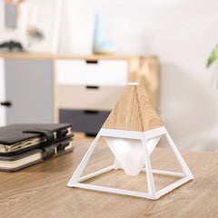 Diffuser LED Night Light USB Interface Charging Wall Lamp Art Pyramid Shape 2200mAh Battery Life