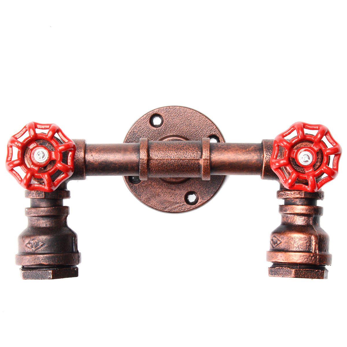 Retro Wall Lamp Industrial Iron Dual Water Pipe Shape Sconce Light Fixture Fitting Home Decor