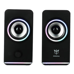 Computer Speaker 5W*2 Multimedia Speaker with Touch RGB Light Control Volume Button Control 3.5mm+USB Plug
