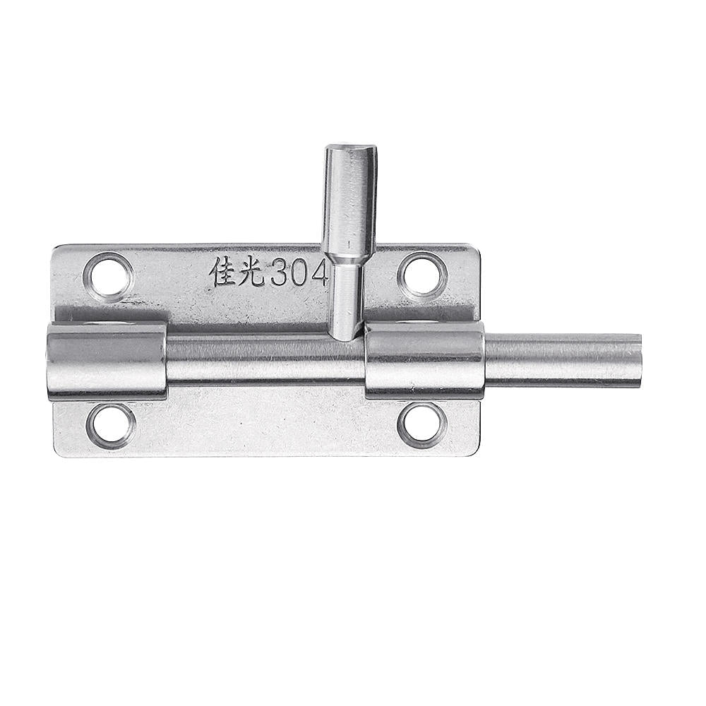 Stainless Steel Door Latch Sliding Lock Barrel Bolt Hasp Staple Gate Safety Lock with Padlock Hole