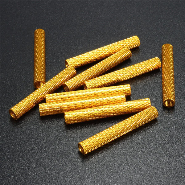 M3AS16 50Pcs M3 30mm Knurled Standoff Bolt Aluminum Alloy 6061 Anodized Spacer Multicolor