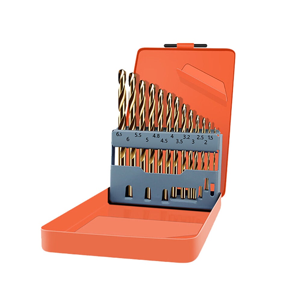 13/19/25Pcs 1-13mm High Speed Steel M35 Straight Shank Twist Drill Bits Set Quick Change Regular Drilling Tools