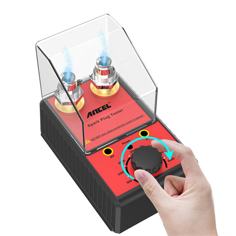 EU/US Plug 100- 240V 6000rpm Car Spark Plug Tester Ignition System Auto Diagnostic Tool Double Hole Analyzer