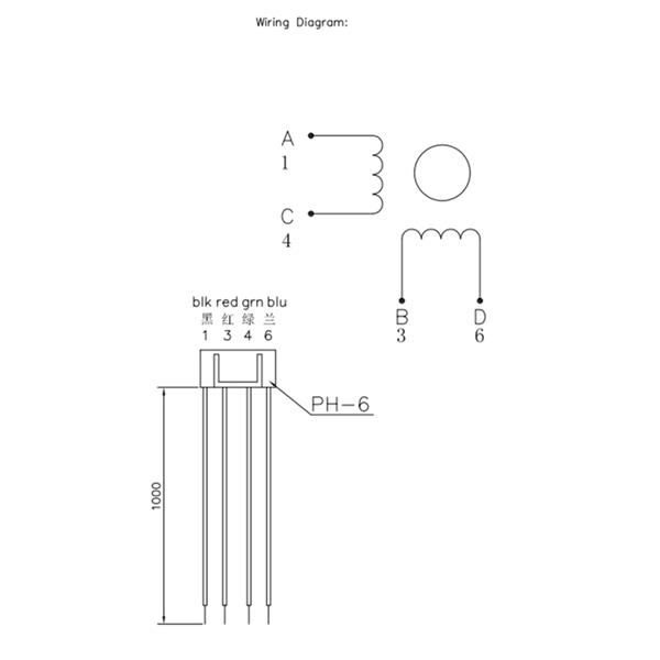Hybrid Stepper Motor Two Phase 48mm 5kg.cm 1.68A Step Motor