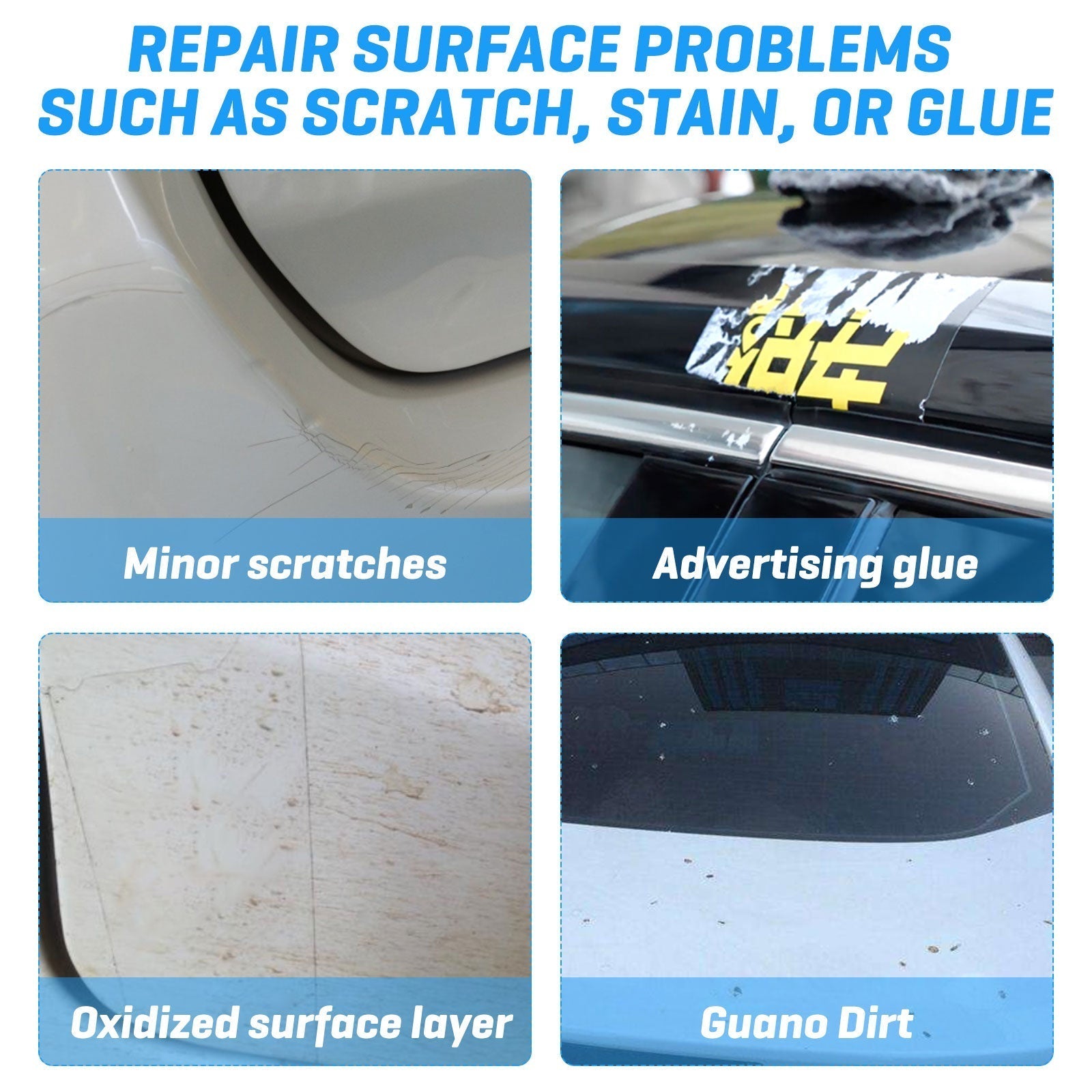 4pcs Magic Car Scratch Remover Cloth