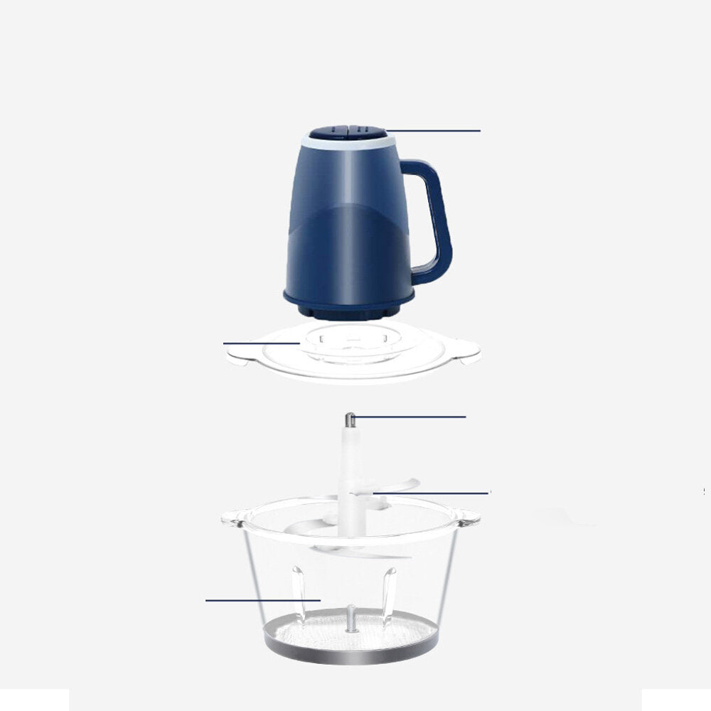 Multifunctional Meat Grinder USB Charging Household Glass Cooking Machine for Mixing Food Supplement