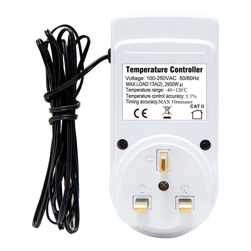 UK Plug Multifunctional Digital Temperature Controller Socket Thermostat Socket with Timer Switch
